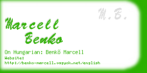 marcell benko business card