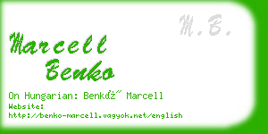 marcell benko business card